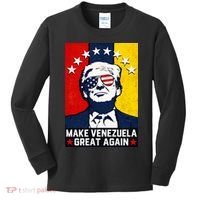 Make Venezuela Great Again Funny Donald Trump Kids Long Sleeve Shirt thumb 0