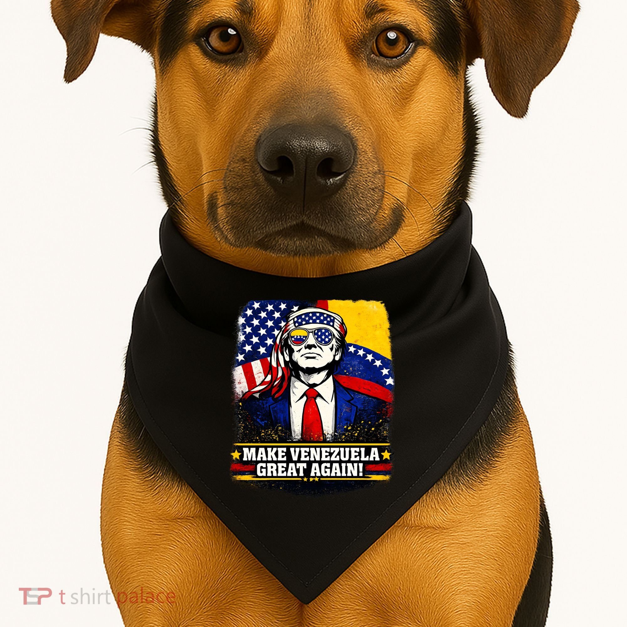 Make Venezuela Great Again Donald Trump USA-Made Doggie Bandana