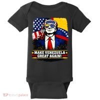 Make Venezuela Great Again Donald Trump Baby Bodysuit thumb 0