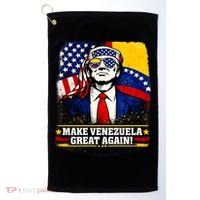 Make Venezuela Great Again Donald Trump Golf Towel thumb 0