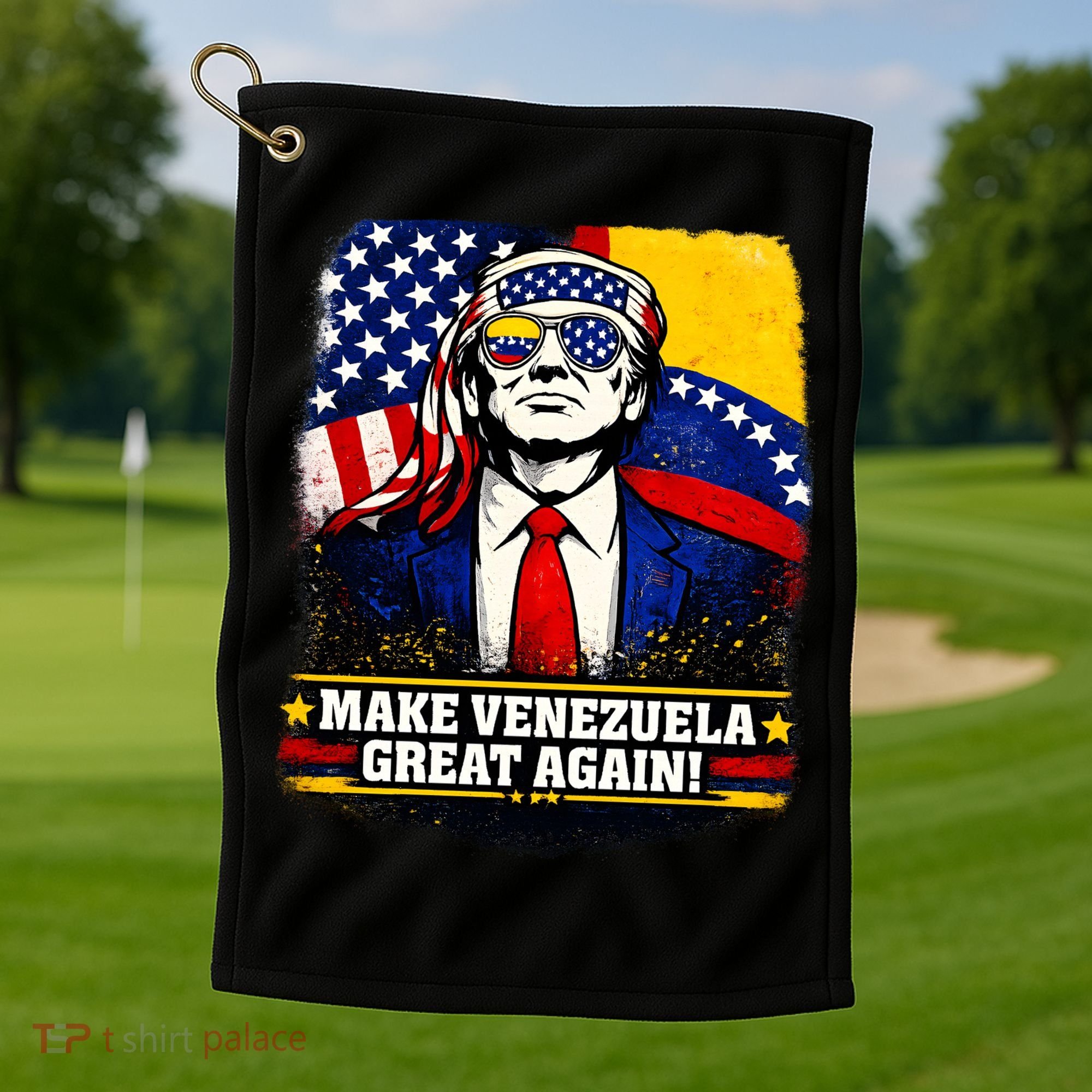Make Venezuela Great Again Donald Trump Golf Towel