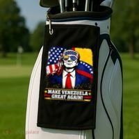 Make Venezuela Great Again Donald Trump Golf Towel thumb 2