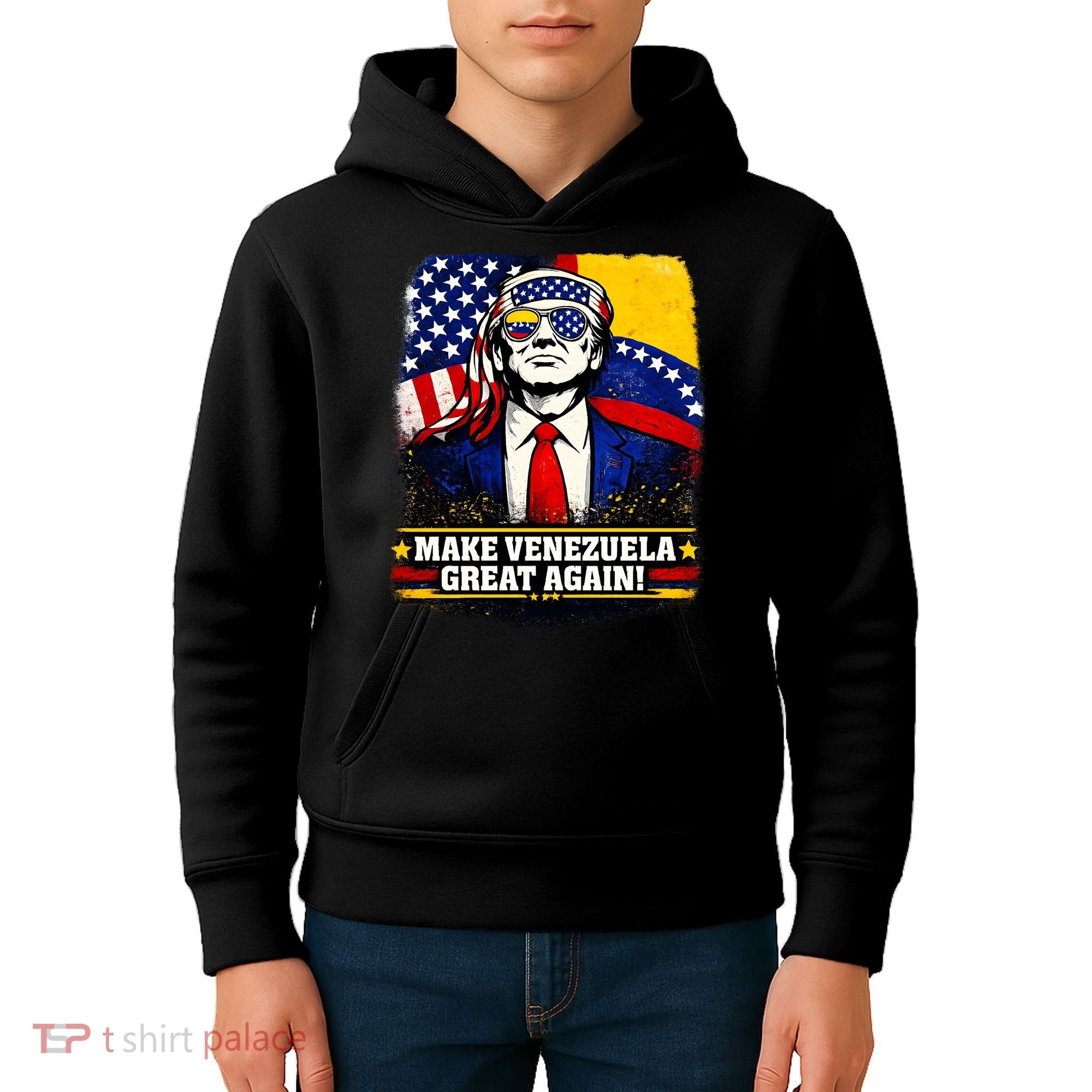 Make Venezuela Great Again Donald Trump Kids Hoodie