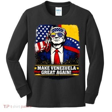 Make Venezuela Great Again Donald Trump Kids Long Sleeve Shirt