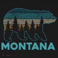 Montana Vintage Grizzly Bear Nature Hiking Souvenir Gift T-Shirt thumb 7