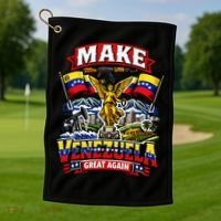 Make Venezuela Great Again MVGA Golf Towel thumb 1