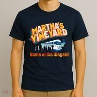 Martha's Vineyard Home Of The Illegals Funny T-Shirt thumb 3