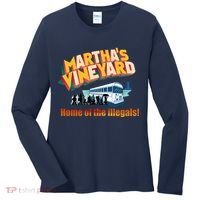 Martha's Vineyard Home Of The Illegals Funny Women's Long Sleeve Shirt thumb 0