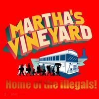 Martha's Vineyard Home Of The Illegals Funny Santa Hat thumb 1