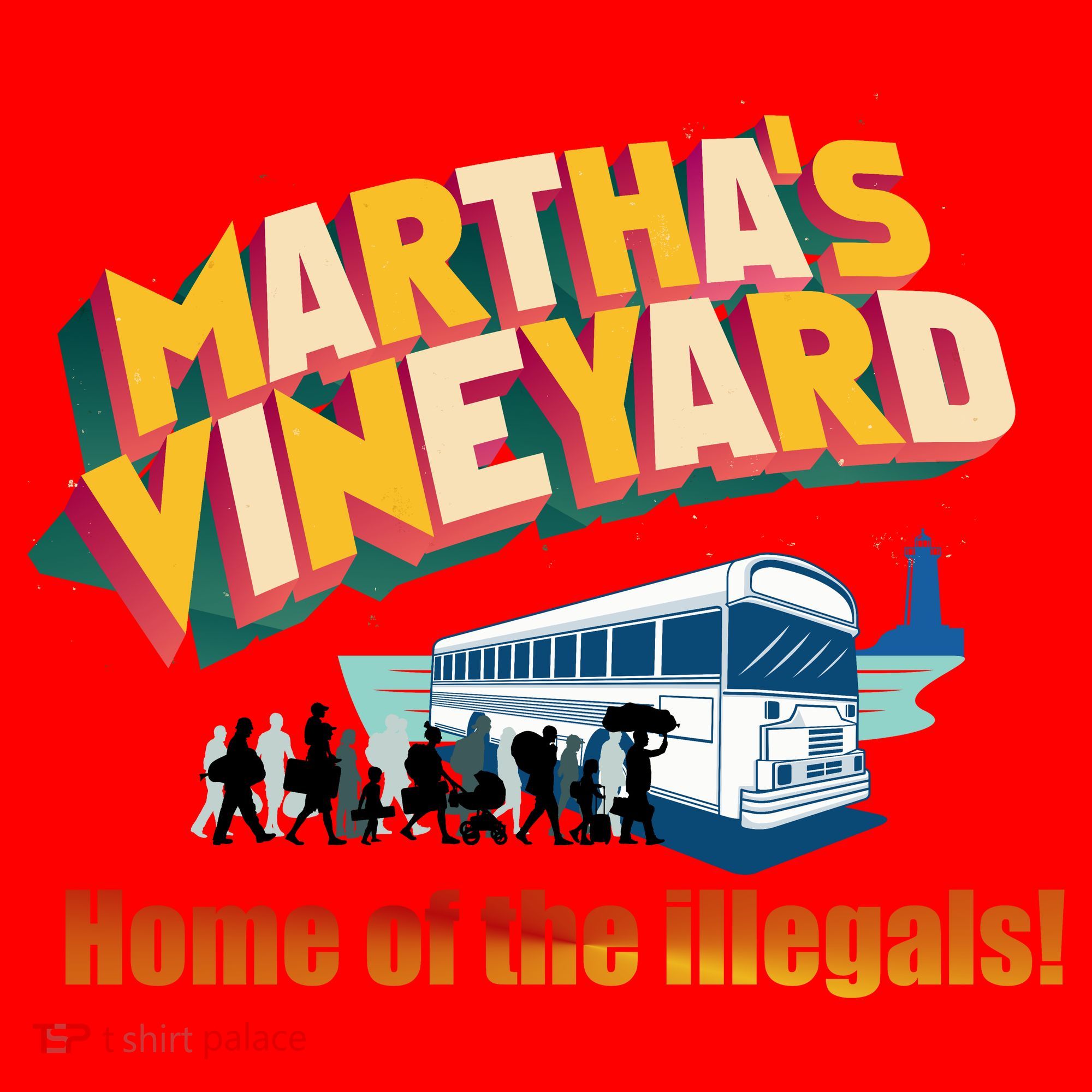 Martha's Vineyard Home Of The Illegals Funny Santa Hat