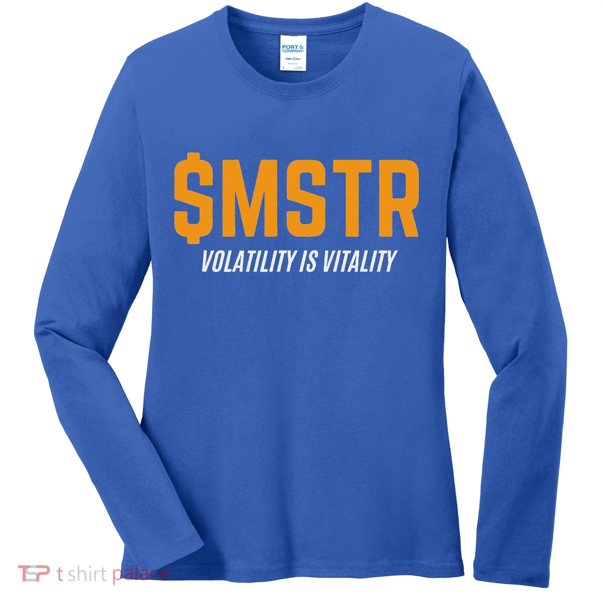$Mstr Volatility Is Vitality Microstrategy Bitcoin Women's Long Sleeve Shirt