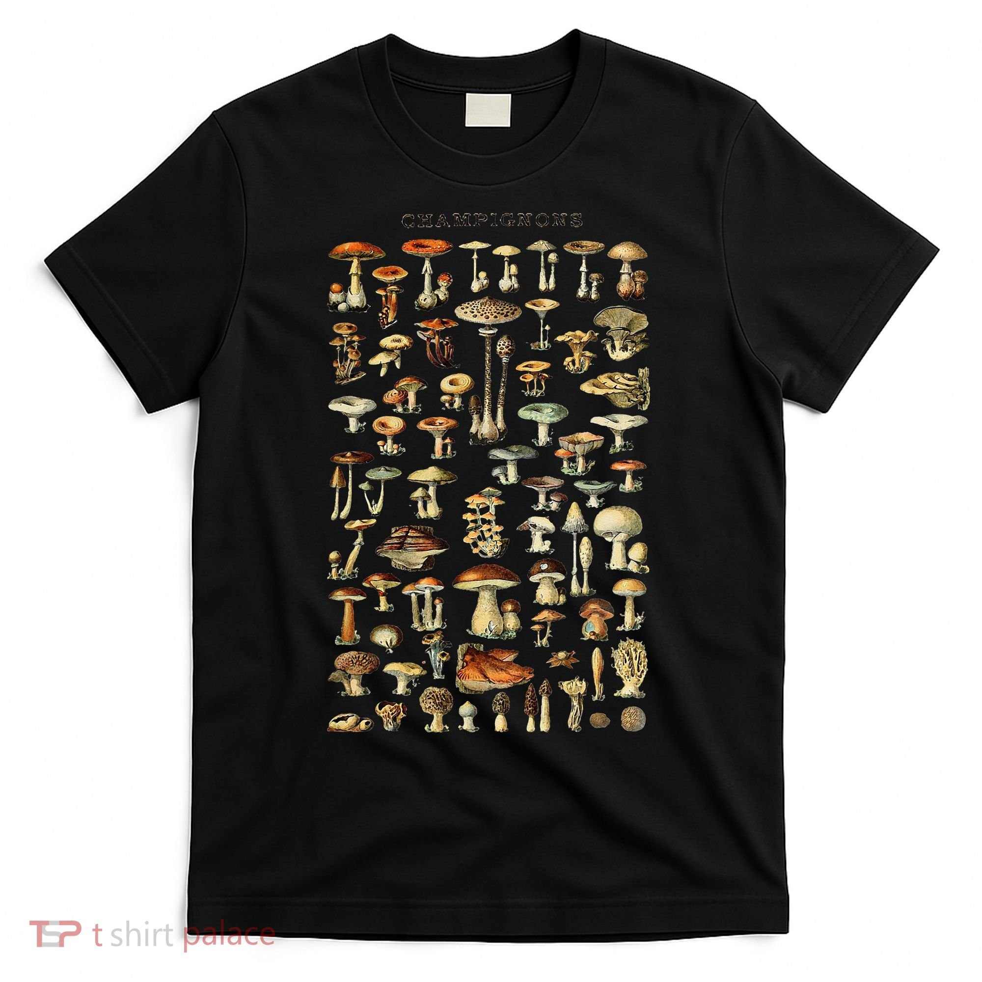 Mushroom  Vintage Mushroom Illustration Morel Hunter T-Shirt