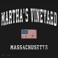 Marthas Vineyard Massachusetts Ma Vintage American Flag Apron thumb 3