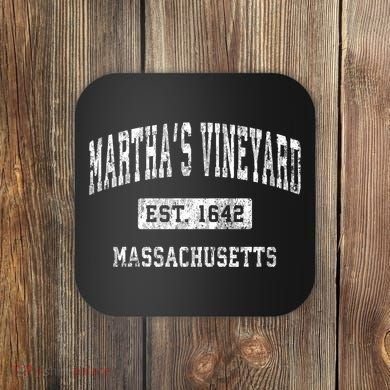 MarthaS Vineyard Massachusetts Vintage Established Sports Coaster