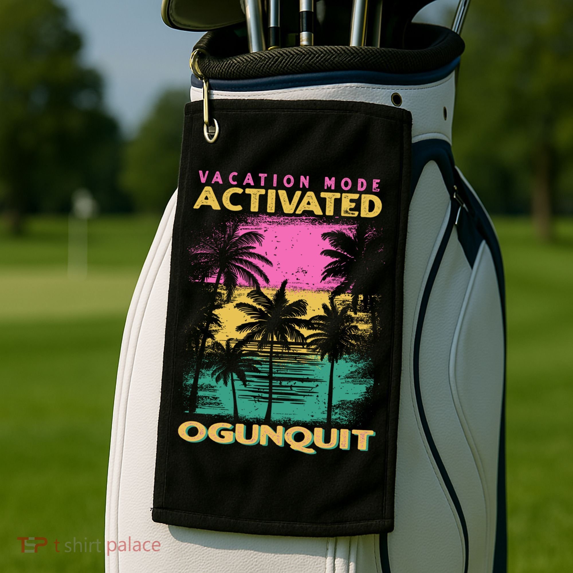 Maine Vacation Mode Activated Ogunquit Gift Golf Towel