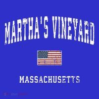Marthas Vineyard Massachusetts Ma Vintage American Flag T-Shirt thumb 7