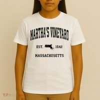 Marthas Vineyard Massachusetts Ma Vintage Established Athletic T-Shirt thumb 4
