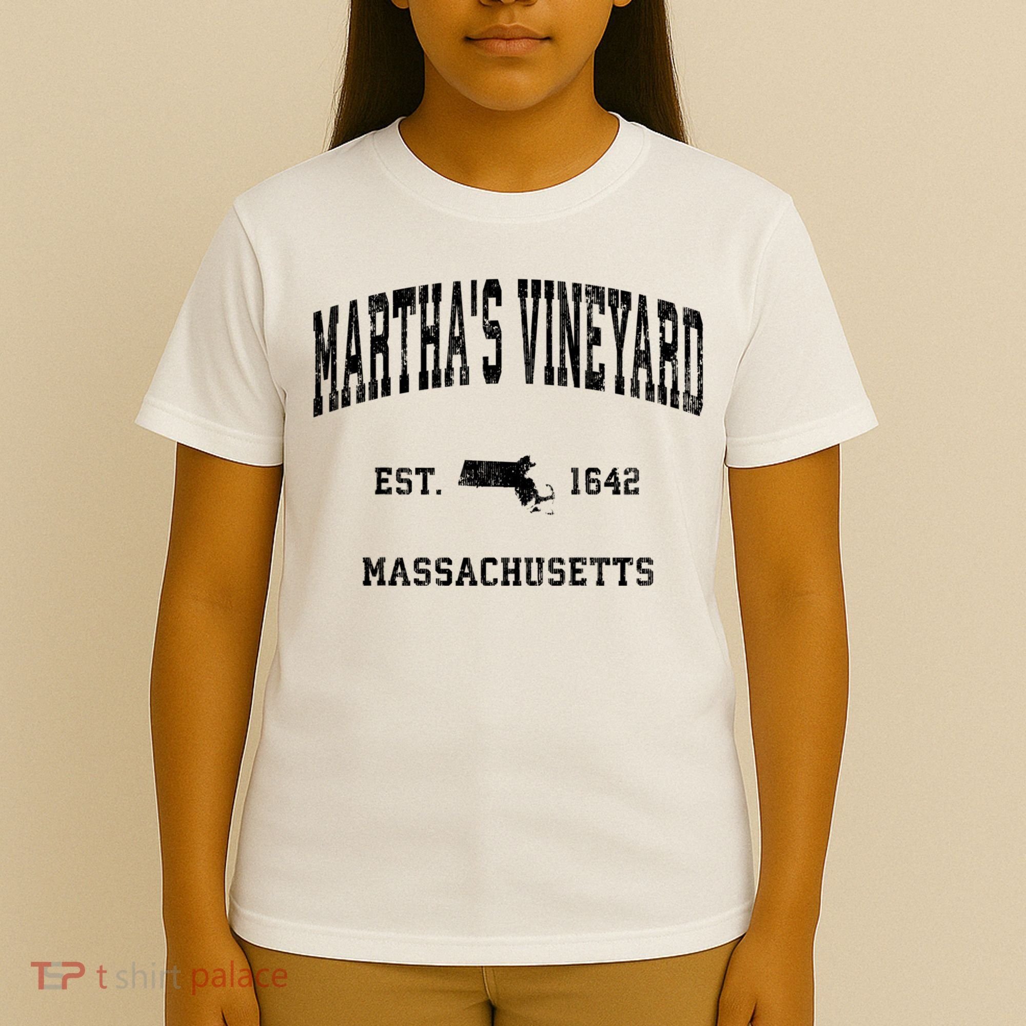 Marthas Vineyard Massachusetts Ma Vintage Established Athletic T-Shirt