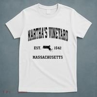 Marthas Vineyard Massachusetts Ma Vintage Established Athletic T-Shirt thumb 5