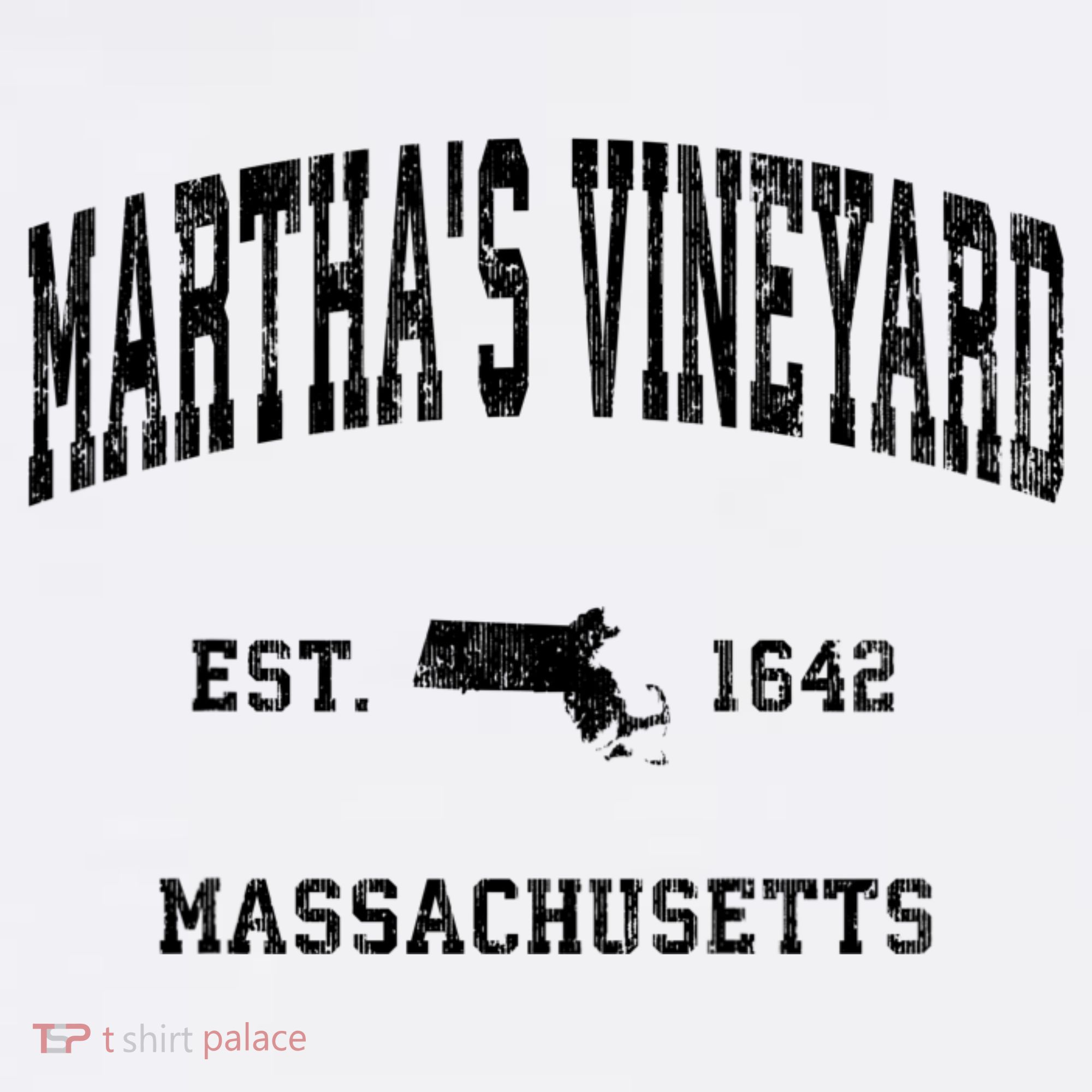 Marthas Vineyard Massachusetts Ma Vintage Established Athletic T-Shirt