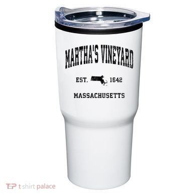 Marthas Vineyard Massachusetts Ma Vintage Established Athletic Tumbler