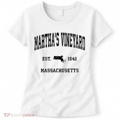 Marthas Vineyard Massachusetts Ma Vintage Established Athletic Women's T-Shirt