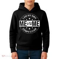 Me vs Me I am My Only Competition Motivational Kids Hoodie thumb 4