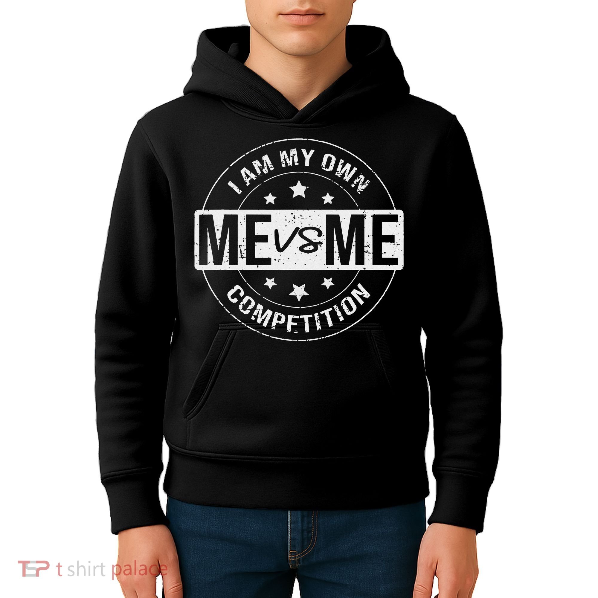 Me vs Me I am My Only Competition Motivational Kids Hoodie