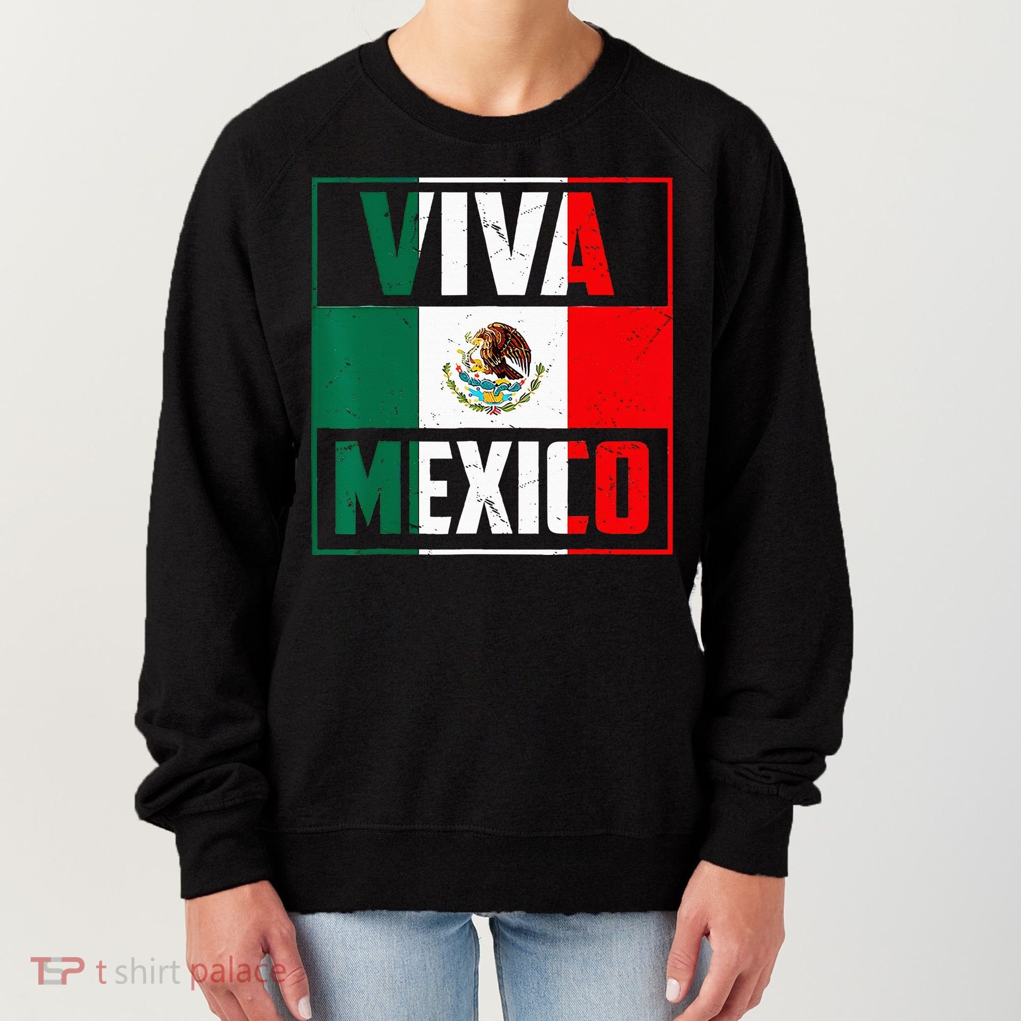 Mexican Viva Mexico Independence Day Flag Women's Sweatshirt