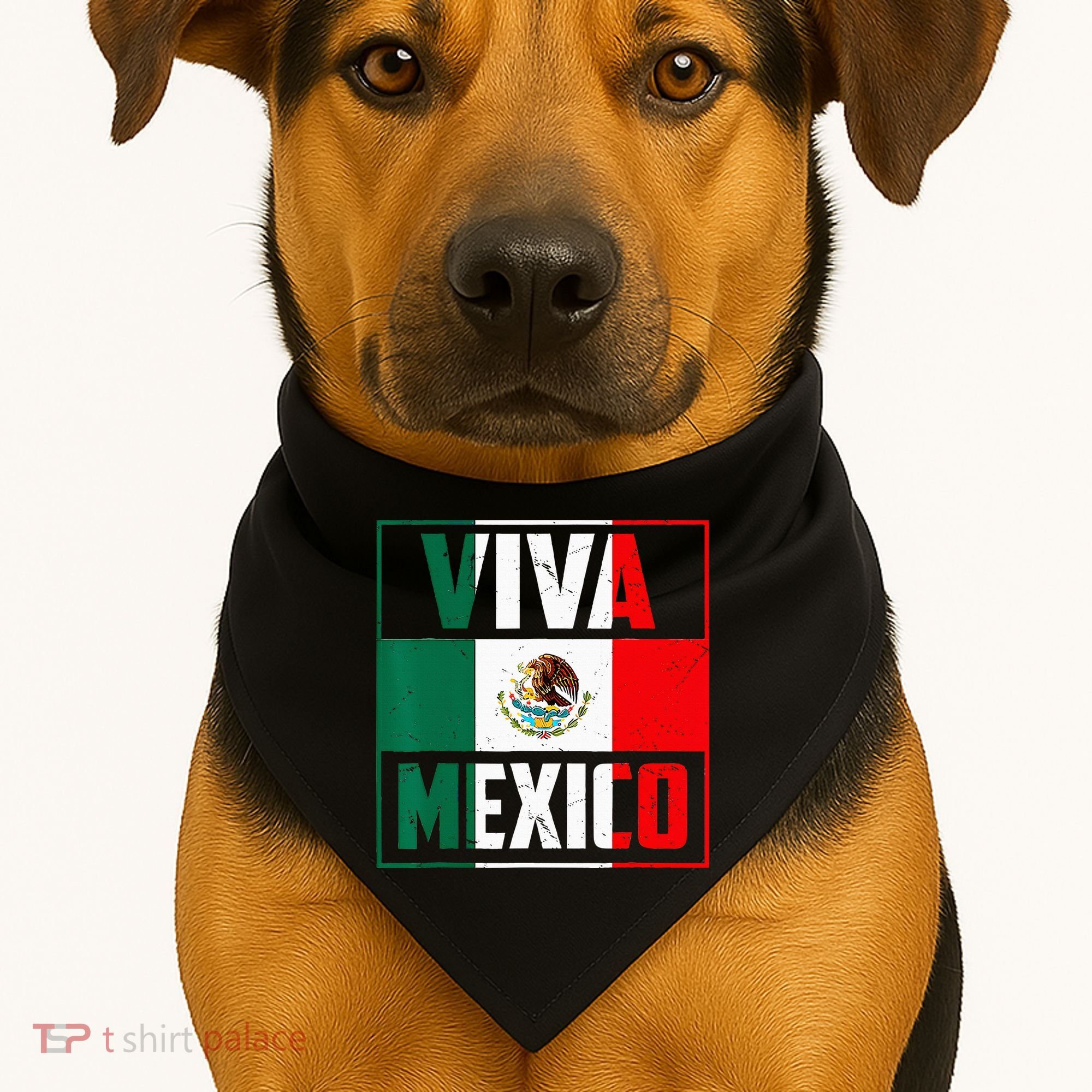 Mexican Viva Mexico Independence Day Flag USA-Made Doggie Bandana