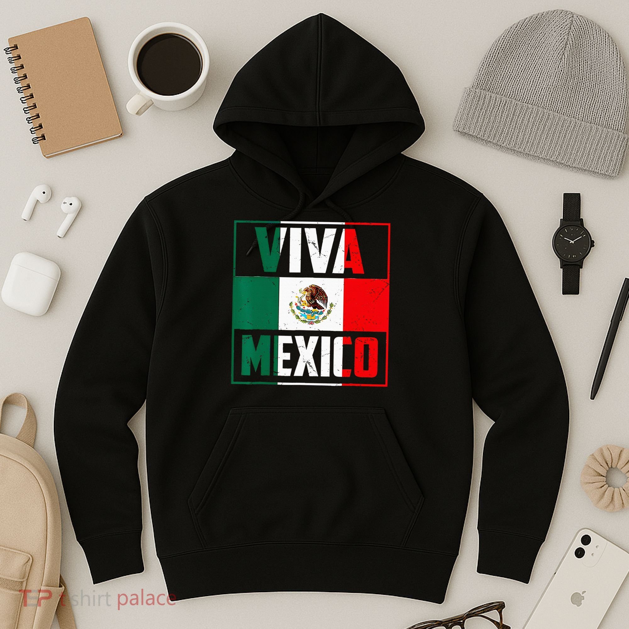 Mexican Viva Mexico Independence Day Flag Hoodie