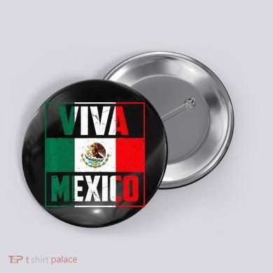Mexican Viva Mexico Independence Day Flag Button