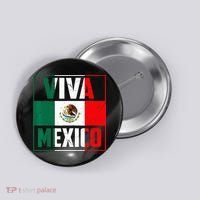 Mexican Viva Mexico Independence Day Flag Button thumb 0