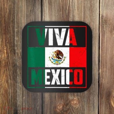 Mexican Viva Mexico Independence Day Flag Coaster