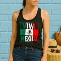 Mexican Viva Mexico Independence Day Flag Women's Tank Top thumb 2
