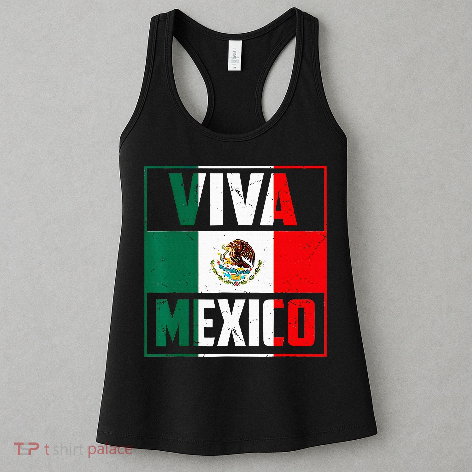 Mexican Viva Mexico Independence Day Flag Women's Tank Top