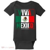 Mexican Viva Mexico Independence Day Flag Baby Bodysuit thumb 0