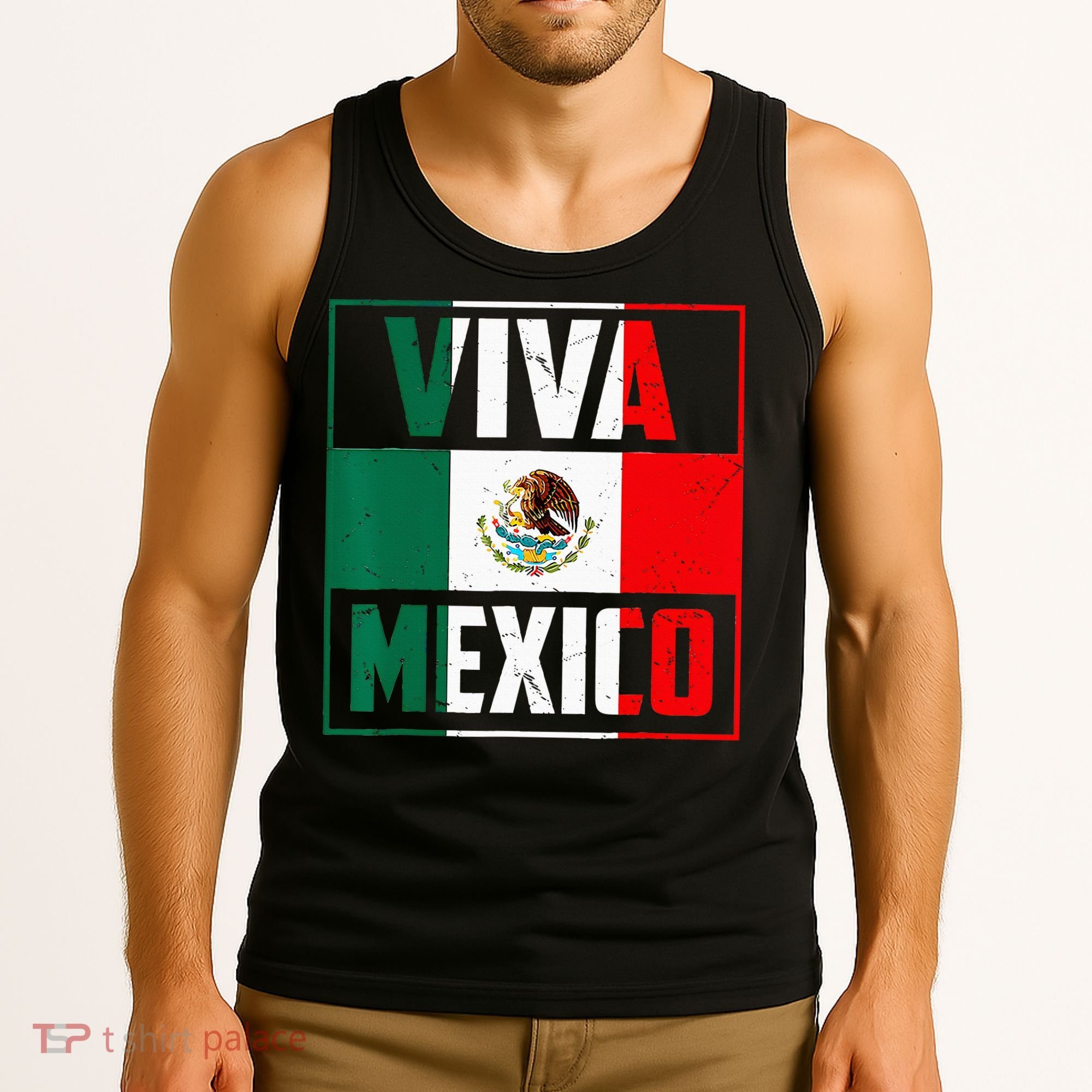 Mexican Viva Mexico Independence Day Flag Tank Top
