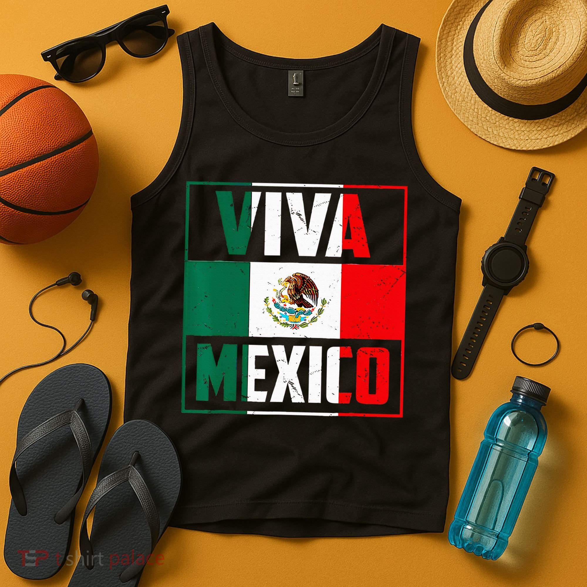 Mexican Viva Mexico Independence Day Flag Tank Top