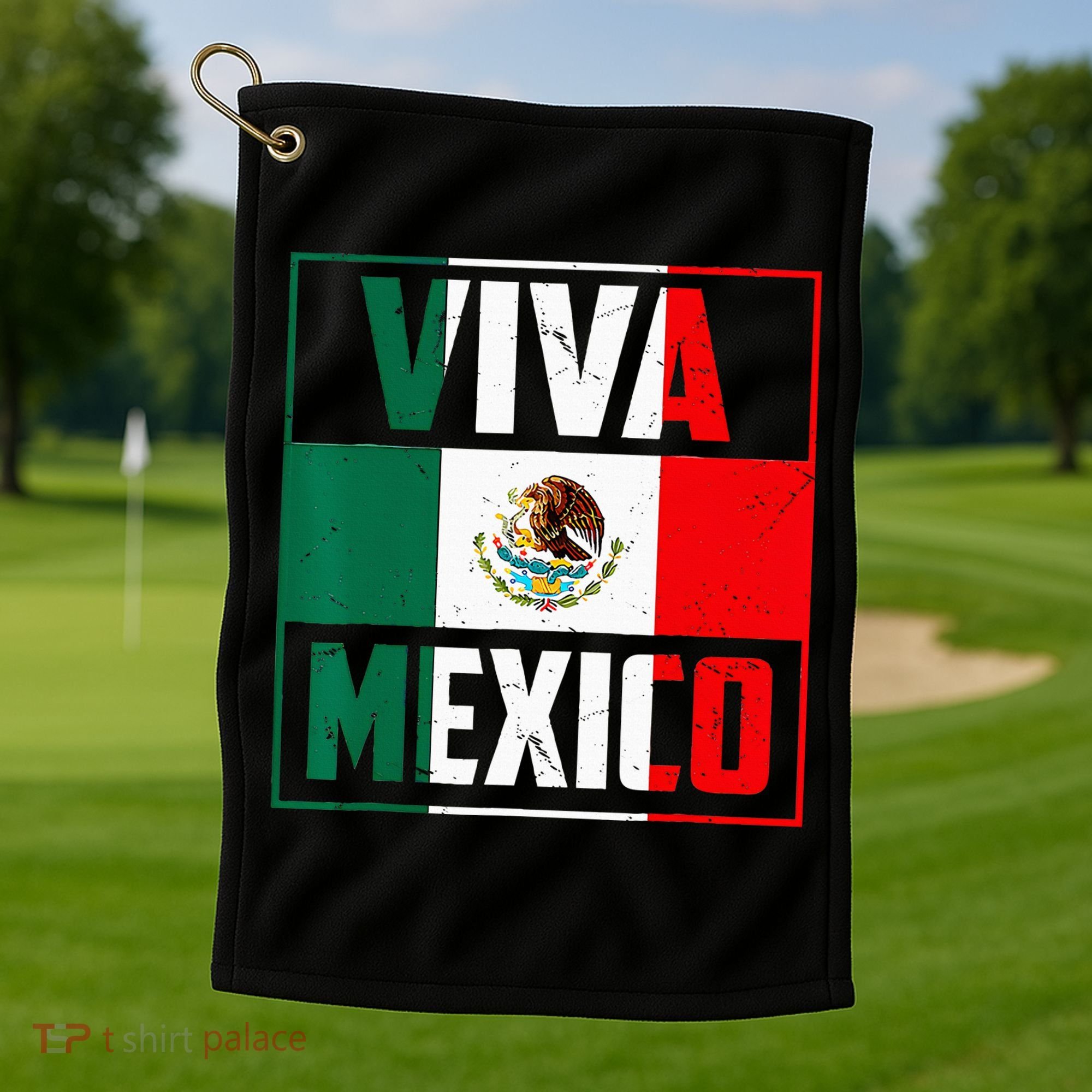 Mexican Viva Mexico Independence Day Flag Golf Towel