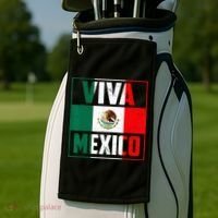 Mexican Viva Mexico Independence Day Flag Golf Towel thumb 2