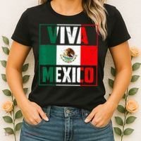 Mexican Viva Mexico Independence Day Flag Women's T-Shirt thumb 2