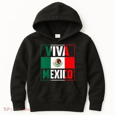 Mexican Viva Mexico Independence Day Flag Kids Hoodie