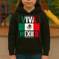 Mexican Viva Mexico Independence Day Flag Kids Hoodie thumb 3