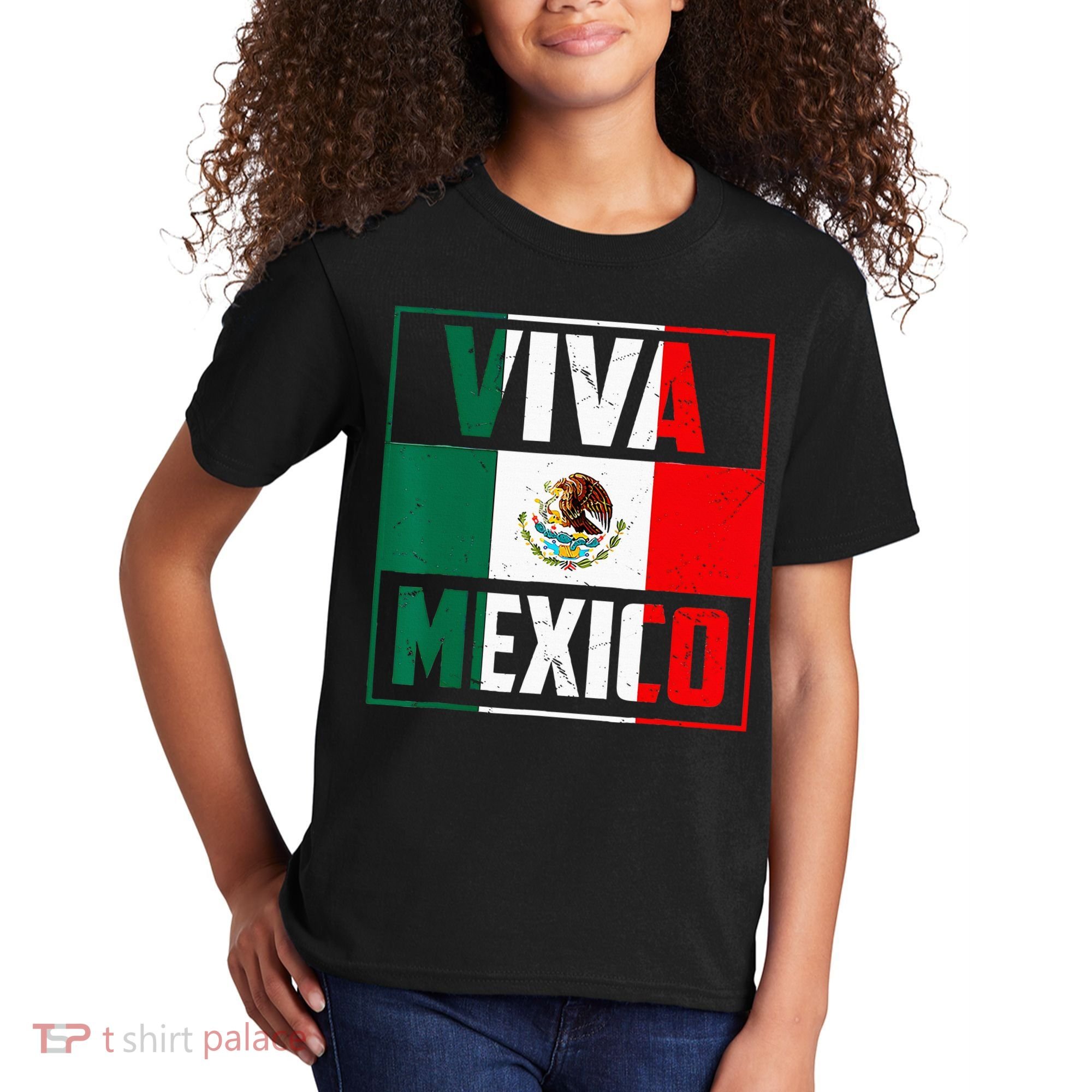 Mexican Viva Mexico Independence Day Flag Kids T-Shirt