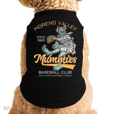 Moreno Valley Mummies Minor League Retro Baseball Team Doggie Tank