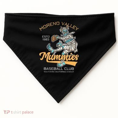 Moreno Valley Mummies Minor League Retro Baseball Team USA-Made Doggie Bandana