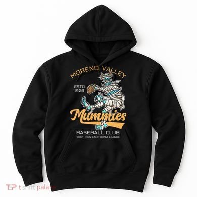 Moreno Valley Mummies Minor League Retro Baseball Team Hoodie
