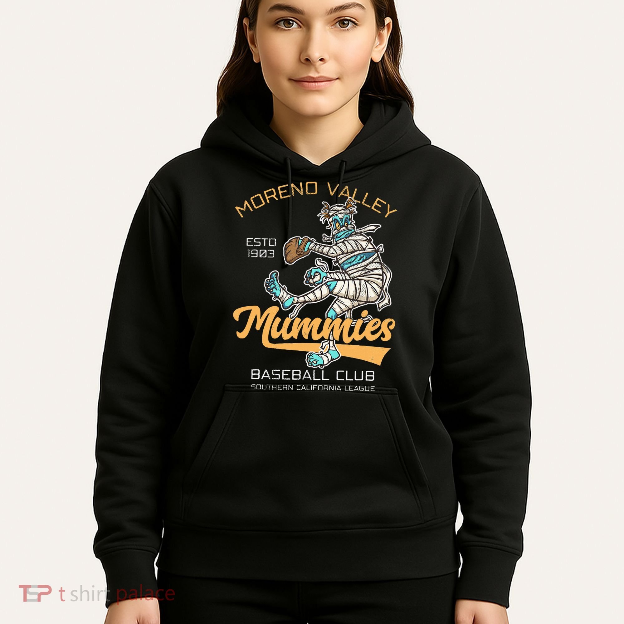 Moreno Valley Mummies Minor League Retro Baseball Team Hoodie