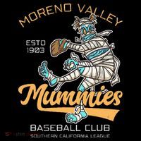 Moreno Valley Mummies Minor League Retro Baseball Team Mousepad thumb 1